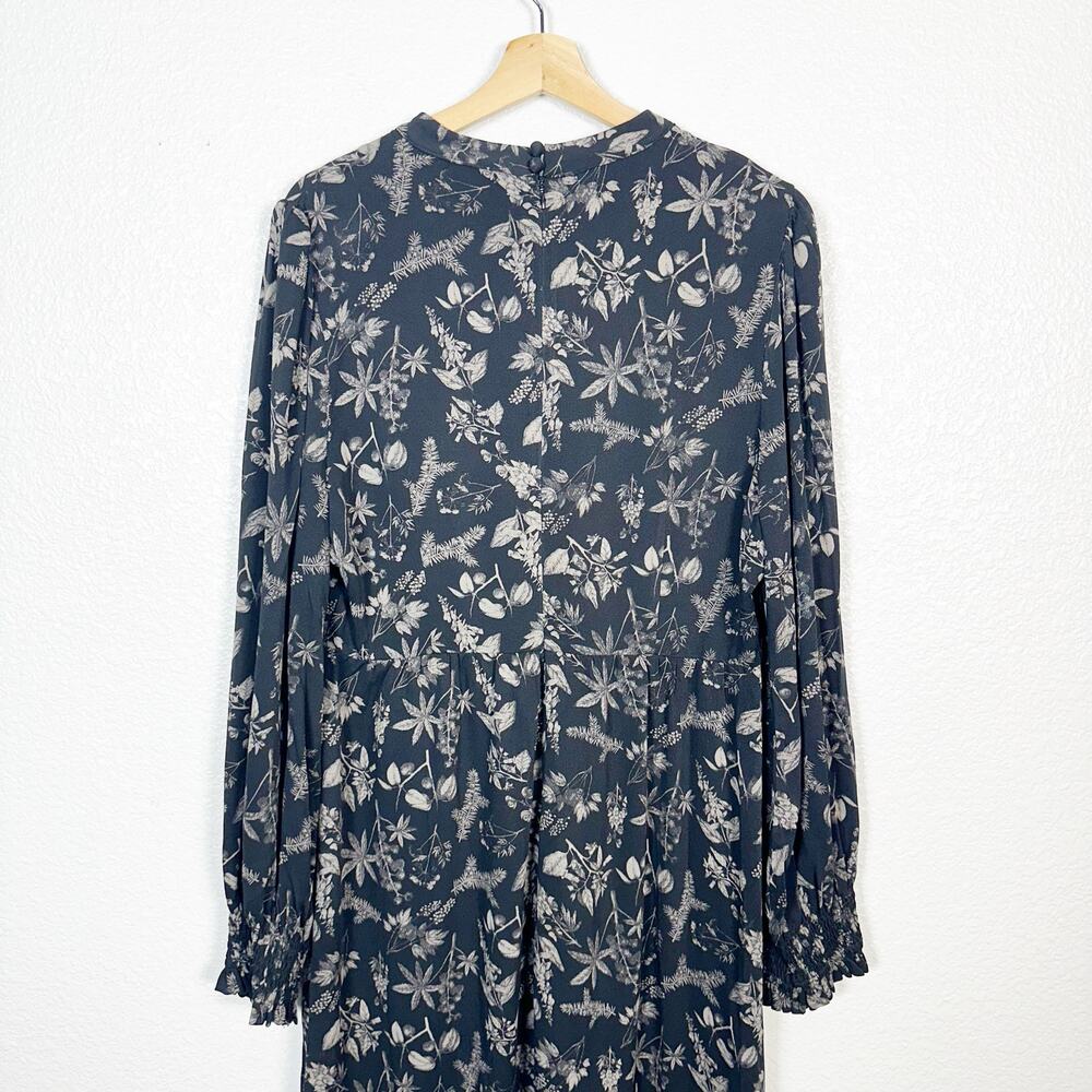 Disturbia Womens Goth Poisonous Plant Puff Sleeve Midi Dress Black Size US 12 - Picture 8 of 16